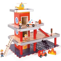 Garaje parque de bomberos de madera - Janod