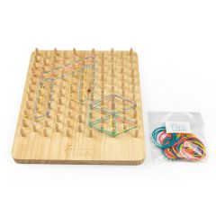 Geoplano isométrico de madera con gomas elásticas - Fizz