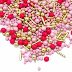 Sprinkles dorados, rosas y rojos Girl Gang 190 g - Happy Sprinkles