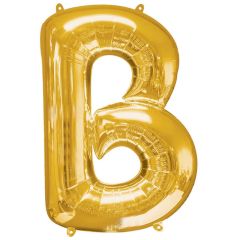Globo de foil dorado letra "B" 35 cm