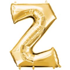 Globo de foil dorado letra "Z" 35 cm
