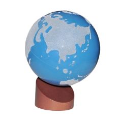 Globo del mundo continentes de lija - Montessori