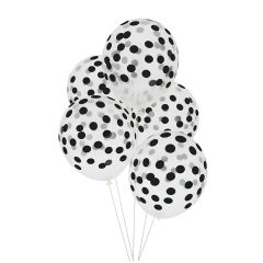 Globos transparentes confeti negro (5) - My Little Day