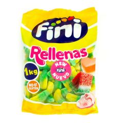 Gominolas de azúcar plátanos rellenos 1 kg - Fini