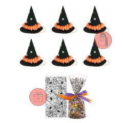 Gorros bruja Halloween 12,7 cm (6) - Meri Meri + REGALO bolsas