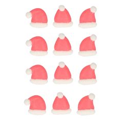 Gorros de Papá Noel de azúcar (12) - Sin gluten - Funcakes
