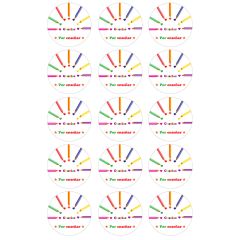 Papel de azúcar Gracias por enseñar - 5 cm (15) - María Lunarillos