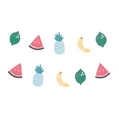 Guirnalda de papel frutas - My Little Day