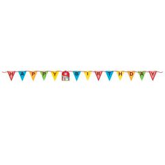 Guirnalda de papel Happy Birthday animales de la granja 1,82 m - Creative Converting