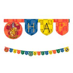 Guirnalda de papel Happy Birthday Harry Potter 2 m - Decorata Party