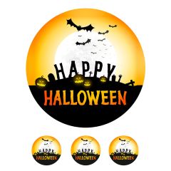 Oblea Happy Halloween - 20 cm - María Lunarillos