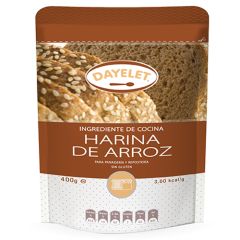 Harina de arroz blanco 400 gr - Sin gluten - Dayelet