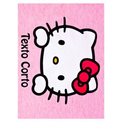 Papel de azúcar - Hello Kitty con texto corto personalizado A4 - Impresión personalizada