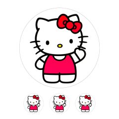 Oblea Hello Kitty 4 - 20 cm - María Lunarillos