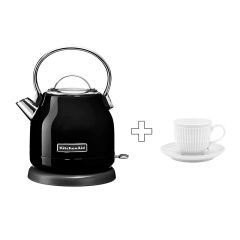 Hervidor eléctrico negro P2 - KitchenAid + REGALO taza y plato de té