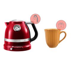 Hervidor rojo manzana 1,5 litros - Aluminio - KitchenAid + REGALO taza mug