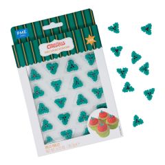 Hojas de acebo de azúcar de Navidad (24) - PME