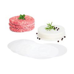 Hojas redondas antiadherentes para hamburguesas 11 cm (100) - Ibili