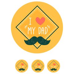 Oblea de I love "My Dad" - 20 cm - María Lunarillos