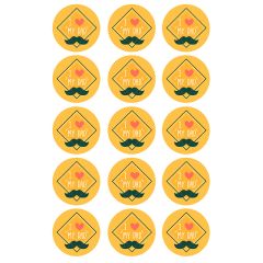 Papel de azúcar de I love "My Dad" - 5 cm (15) - María Lunarillos