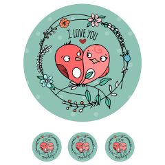 Papel de azúcar de I Love You - 20 cm - María Lunarillos