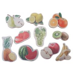 Imanes de madera Frutas (10) - Nowordbooks