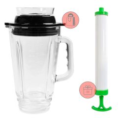 Jarra para vacío Glass Personal Blender 1,2 litros - Cristal - Tribest + REGALO bomba vacío