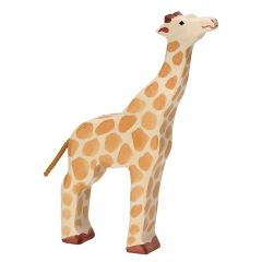 Jirafa con la cabeza levantada de madera - HOLZTIGER