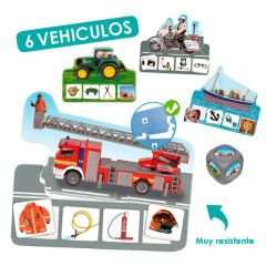 Juego de asociación: Vehículos de profesiones - Akros