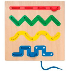 Juego de madera para coser trazos - Goula