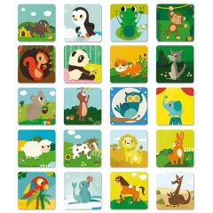 Juego de memoria Animales - Ludattica