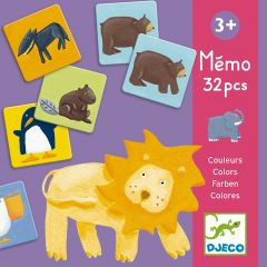 Juego de memoria memo animales de colores - Djeco