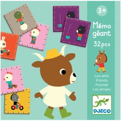 Juego de memoria memo gigante animales colores - Djeco