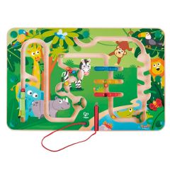 Juego magnético de madera laberinto jungla - Hape