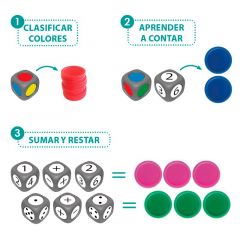 Juego para clasificar colores y aprender a contar - Akros