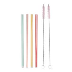 Kit de 4 pajitas de cristal y cepillo 0,5 cm - Miss Étoile