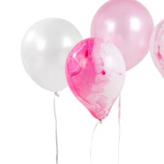 Globos blancos y rosas y cinta rosa We Love Pink (12) - Talking Tables
