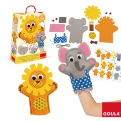 Kit marionetas para coser Elefante y León - Goula