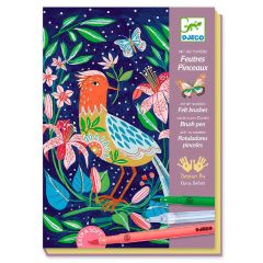 Kit rotuladores y láminas en el jardín - Djeco