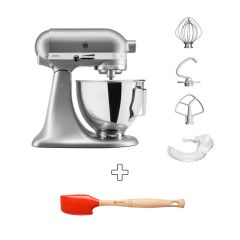 Robot amasador cromo metalizado 4,3 l - Classic 5KSM95PS - KitchenAid + REGALO ESPÁTULA LE CREUSET