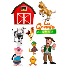Papel de oblea - La granja de Zenón nombre personalizado A4 - Impresión personalizada