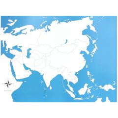 Mapa de Asia sin nombres - Montessori