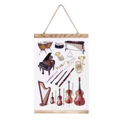 Lámina con marcos de madera instrumentos de la orquesta - Serclet