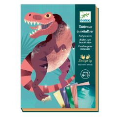 Láminas para completar con papel metalizado Dinosaurios - Djeco