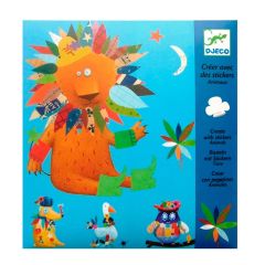 Láminas para decorar con pegatinas Animales - Djeco