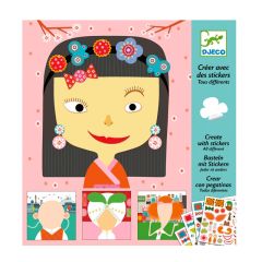 Láminas para decorar con pegatinas Personas del Mundo - Djeco