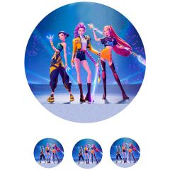 Papel de azúcar de Las guerreras K-POP - 2 - 20 cm - María Lunarillos