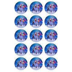 Papel de azúcar de Las guerreras K-POP - 2 - 5 cm (15) - María Lunarillos