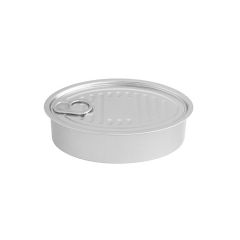 Lata de conserva plateada ovalada con tapa 11 cm - Metal - 100% Chef