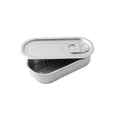 Lata de conserva plateada rectangular con tapa 10,5 cm - Metal - 100% Chef